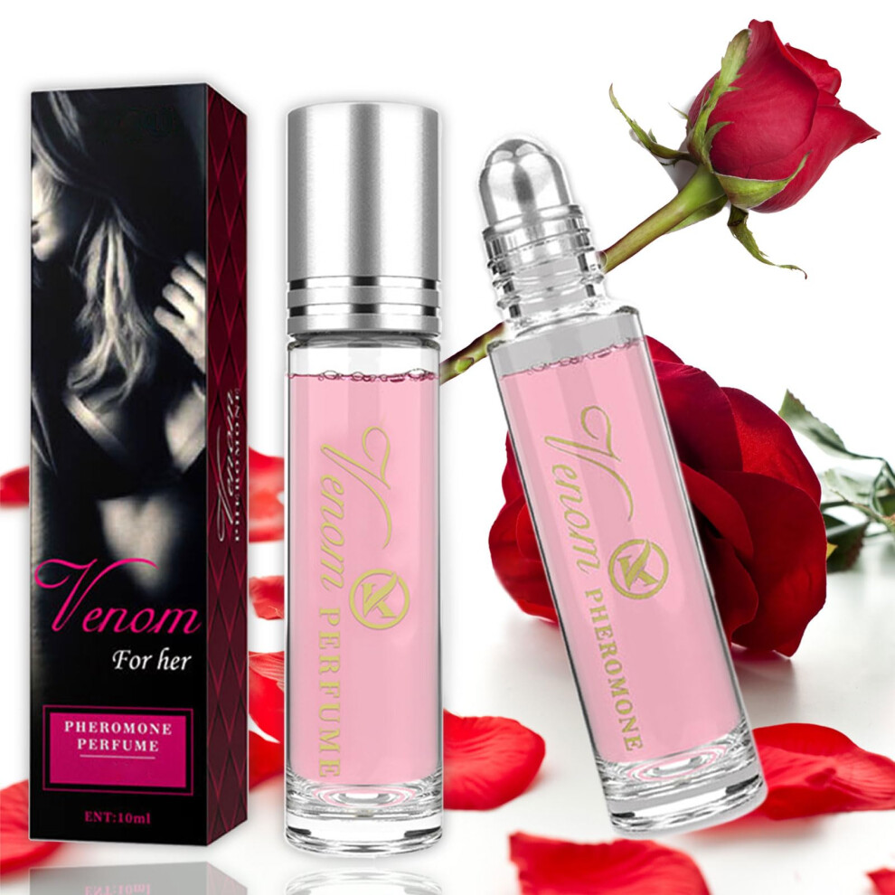 2Pcs Long Lasting Pheromone Perfume Oil for Women, Alcohol  Travel Roll On, 1.34 Fl Oz