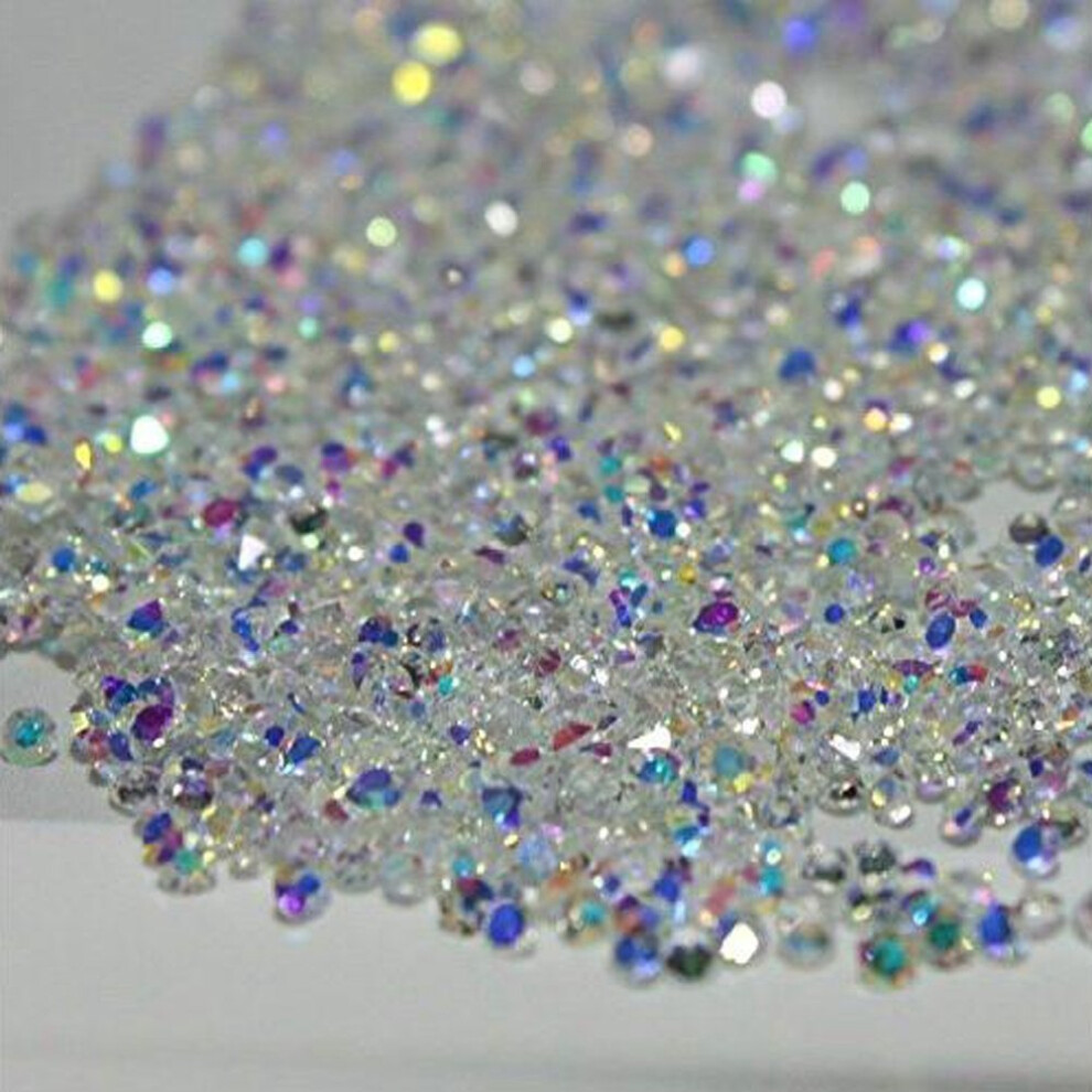 Ultra Mini 1.5mm AB Nail Art Rhinestones Iridescent Flatback Crystals 1440pcs for DIY Decor