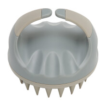 Silicone Scalp Massager Shampoo Brush for Hair Growth and Dandruff Removal Wet Dry Use Grey