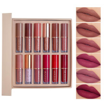 12 Colors Matte Liquid Lipstick Set Waterproof Long Lasting Velvet Lip Gloss for Women
