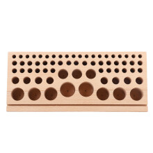 Leather Craft Tool Box Beech Wood with 68 Holes for Easy DIY Tool Storage