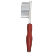 pettine per denti per cani e gatti, legno e acciaio, 10,5x2 cm