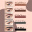 Waterproof Micro Fork Tip Eyebrow Pen with Precision 4Tip Design for Natural LongLasting Brows (Black) 4