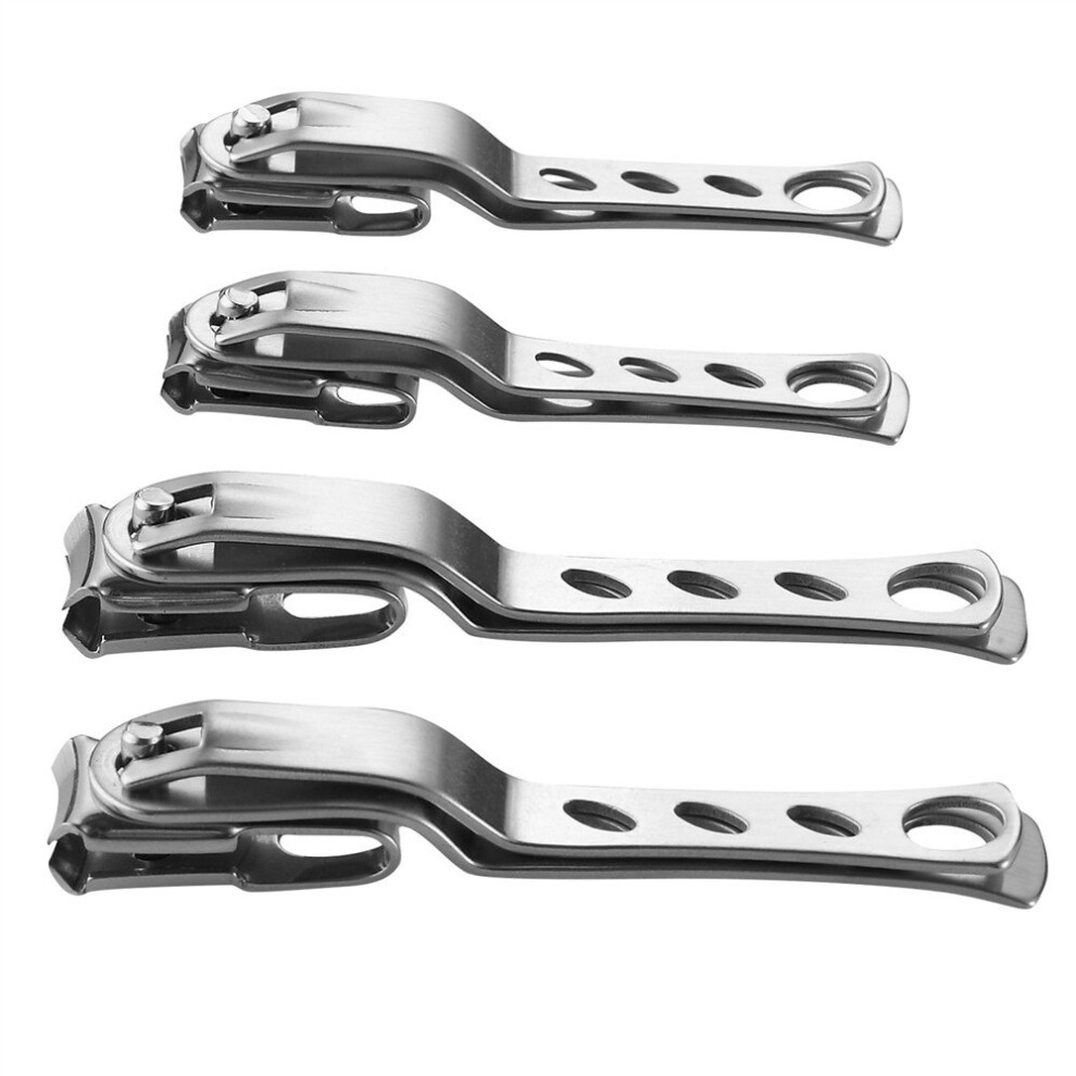 Stainless Steel Nail Clippers Set with Sharp Blades, Ergonomic Grip, Toenail and Fingernail Kit, 4pcs