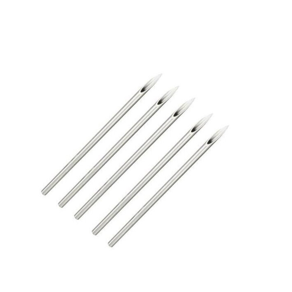 Silver Sterile Stainless Steel Piercing Needles Set 18G With Individual Packaging For Ear Nose Navel Nipple