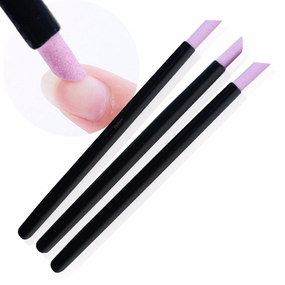 Cuticle Pusher and Nail File Set, Quartz Sanding Surface, Wooden Handle, 10pcs for Manicure