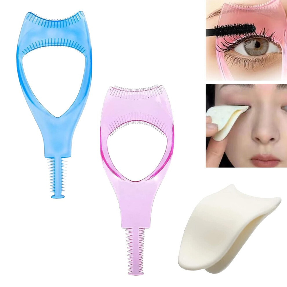 3 in 1 Mascara Shield Applicator Guard with Eyelash Comb for Smudge and Precise Lash Placement