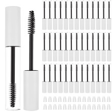 50 Pcs Empty Mascara Tubes with Wands, 10ml Refillable LeakProof Clear Bottles for DIY Cosmetics