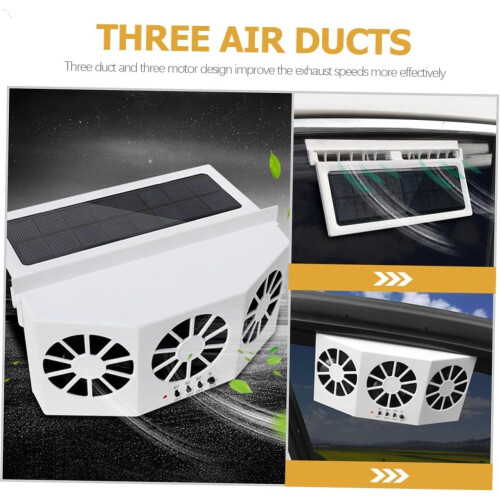 Solar Car Fan with SolarPowered Cooling, Easy Installation and Energy Saving Window Ventilation 1