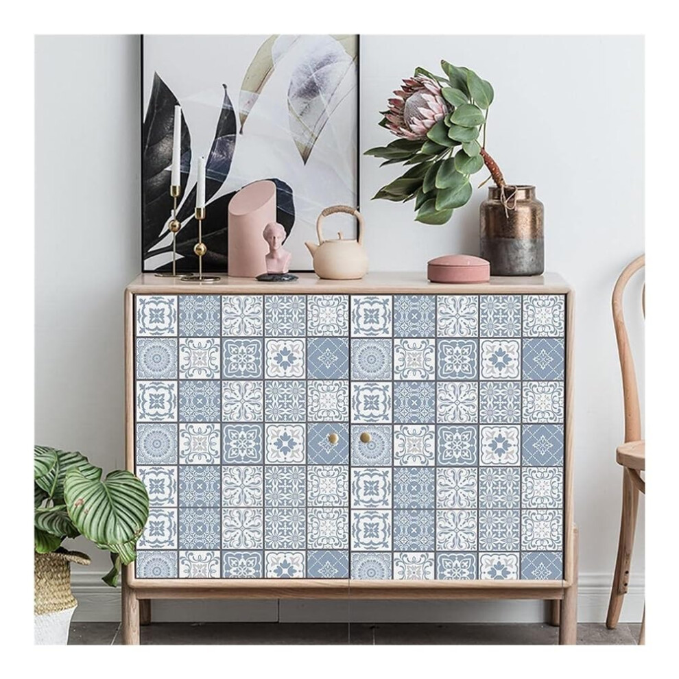 Peel And Stick Wall Tiles Waterproof Heat Resistant Duck Egg Blue 10X10cm Kitchen Bathroom 10Pc 9174973633709