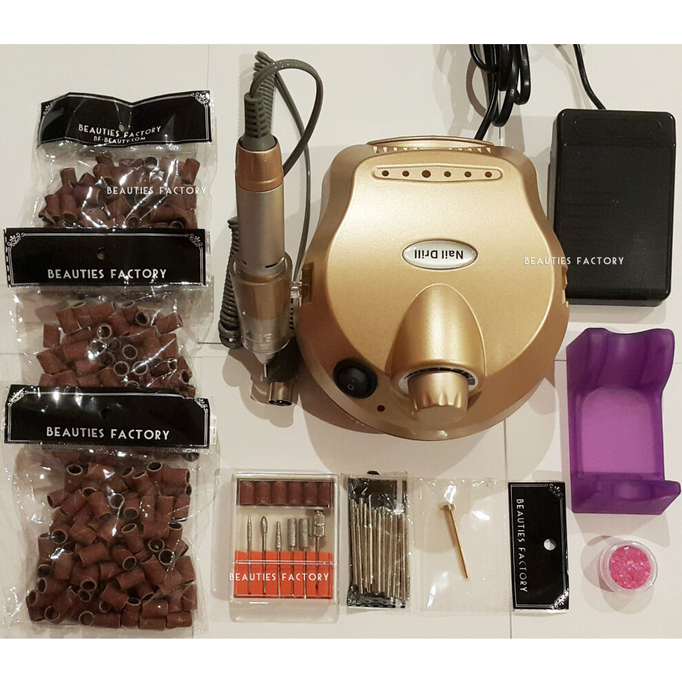 Electric Nail Drill Kit 30000 RPM Professional Manicure Pedicure Set with Bits and Sanding Bands