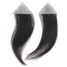 Mens Hair Toupee 2PCS Remy Human Hairpiece PU Base Hair Patch for Bald Spot Natural Hairline