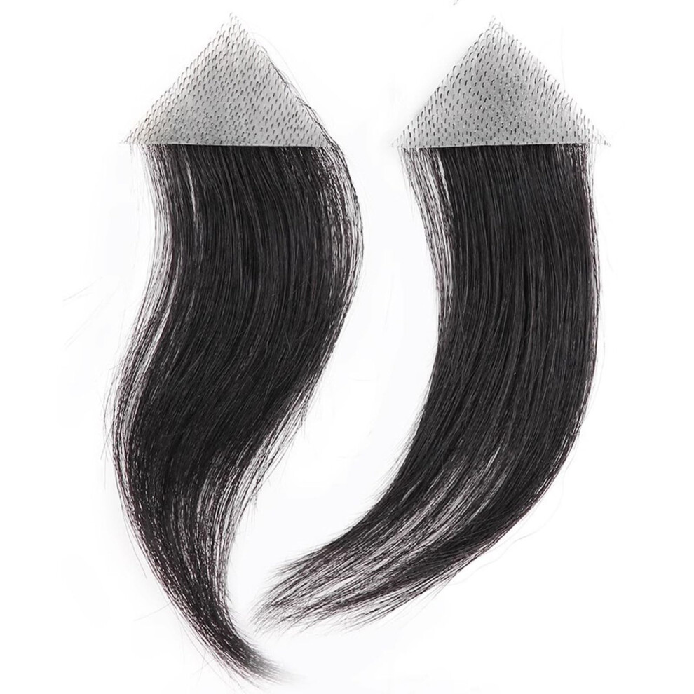 Unisex Mens Hair Toupee 2Pcs Remy Human Hairpiece Pu Base Hair Patch For Bald Spot Natural Hairline