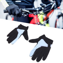Guantes de ciclismo de dedos completos XL (palma de 10-11 cm) negro