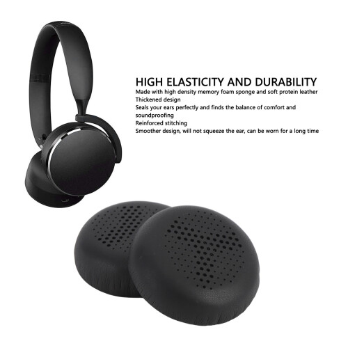 Y500 Auricolari On Ear Cuscinetti Ricambio con Memory Foam Nero 2