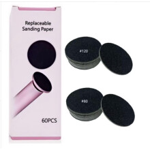 60pcs Electric Foot Callus Remover Sandpaper Refills 80 and 120 Grit for Pedicure Tool
