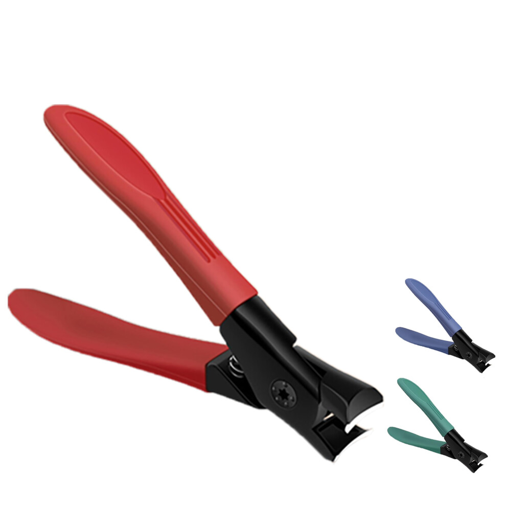 Heavy Duty Toenail Clippers for Thick Nails with Wide Jaw and Sharp Curved Blade  Red