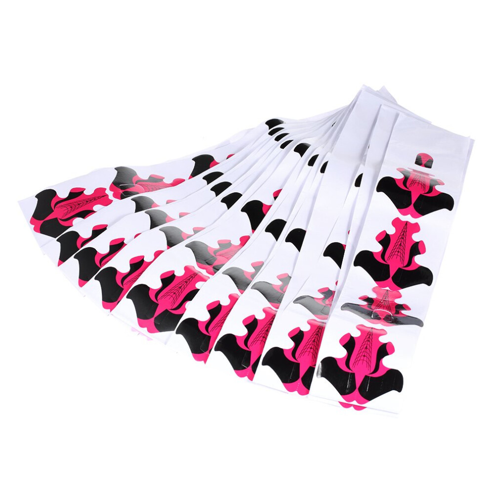 100Pcs Self Adhesive Nail Extension Forms for Acrylic and UV Gel with Accurate Length Guidance