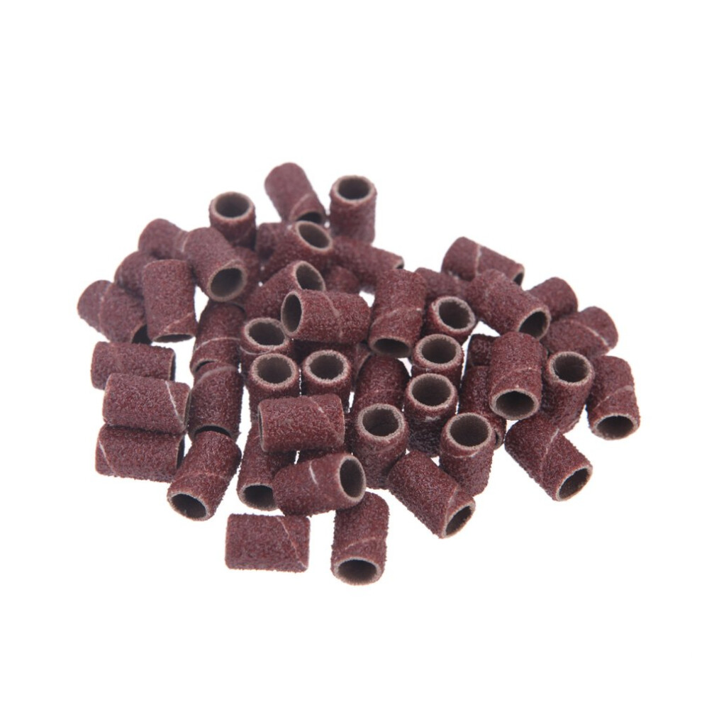 100Pcs 120 Grit Nail Drill Sanding Bands for Professional Manicure Pedicure and Controlled Shaping