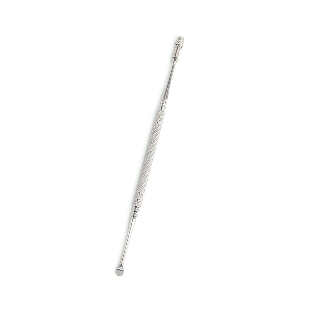 Earwax Removal Tool Stainless Steel Ear Pick DoubleEnded Spiral Scoop Easy Clean Travel Size 1pc Natural Color