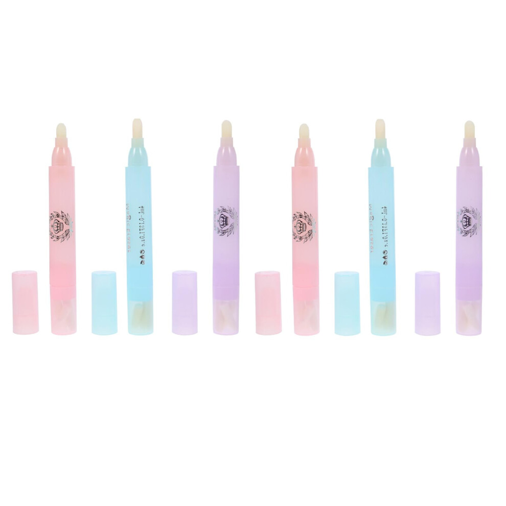 6Pcs Manicure Nail Art Pens with Beveled Tips for Precision Polish Removal and DIY Salon Care
