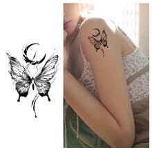 Black Butterfly Temporary Tattoo Stickers, Waterproof Fake Tattoos for Women, LongLasting Body Art