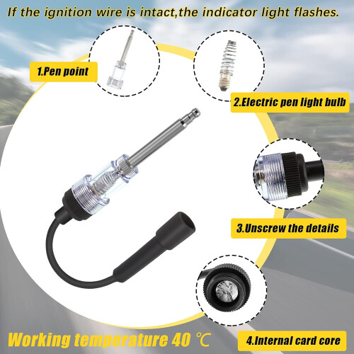 Inline Spark Plug Tester with Light Indicator, Quick Misfire Detection for Cars and Small Engines 1