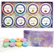 Shower Steamers Aromatherapy Gift Set 8 Pack with Pure Essential Oils for Stress Relief and Self Care