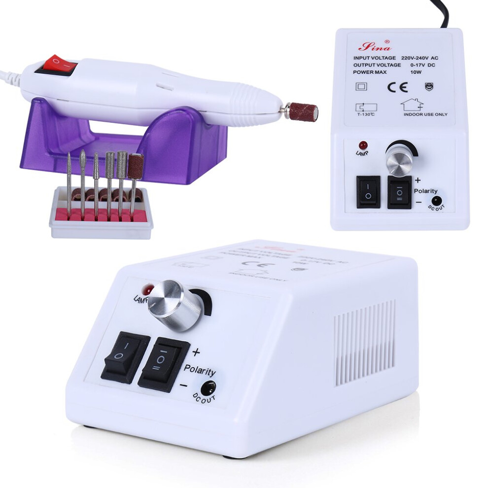 Electric Nail Drill Kit 20000RPM Professional for Acrylic and Gel Nails with Bits Low Noise