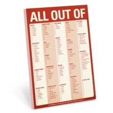 Knock Knock Pad All Out Of Pad with magnet Other Book