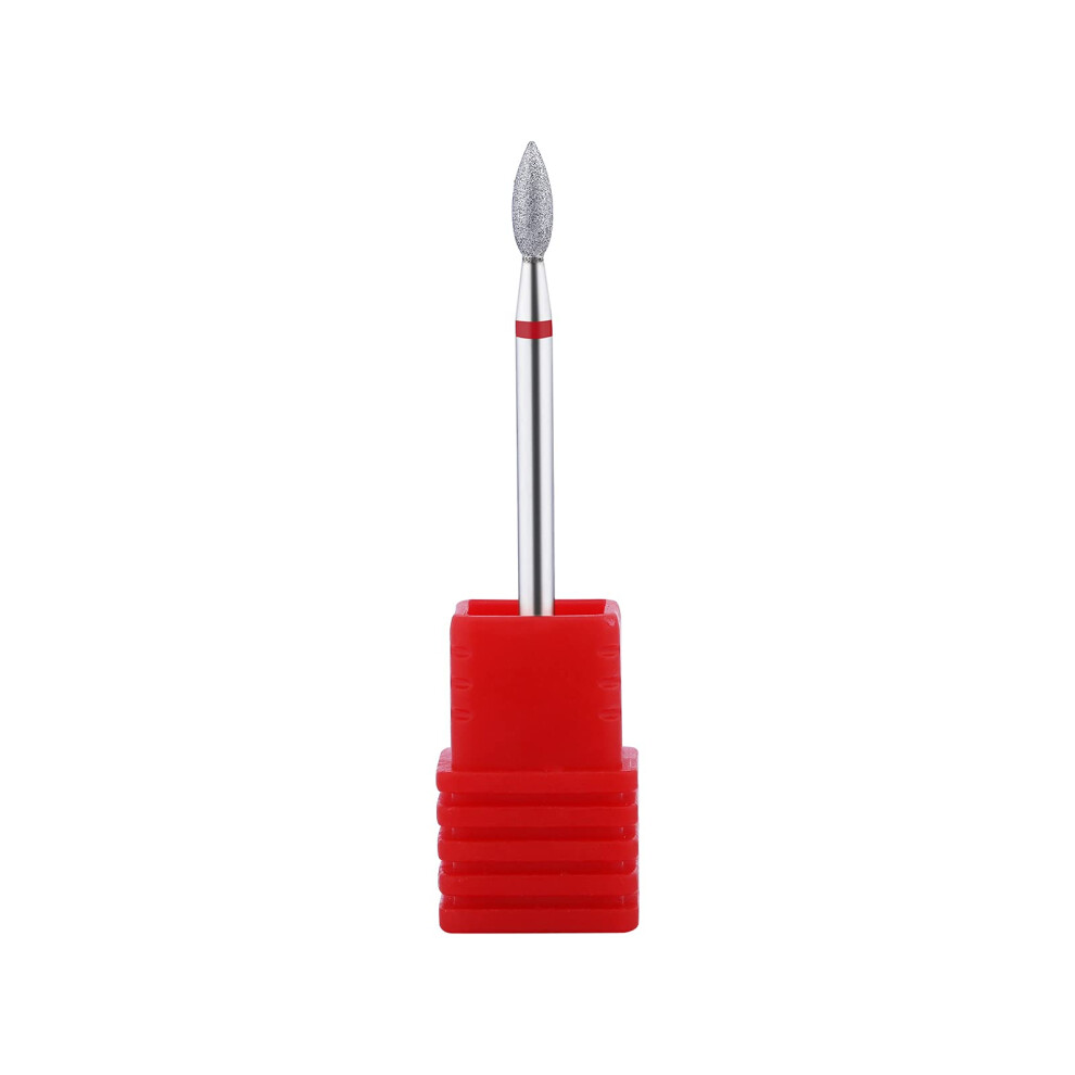 Diamond Carbide Cone Nail Drill Bit Fine Grit for Precise Cuticle Cleaning 2.7x7.3mm