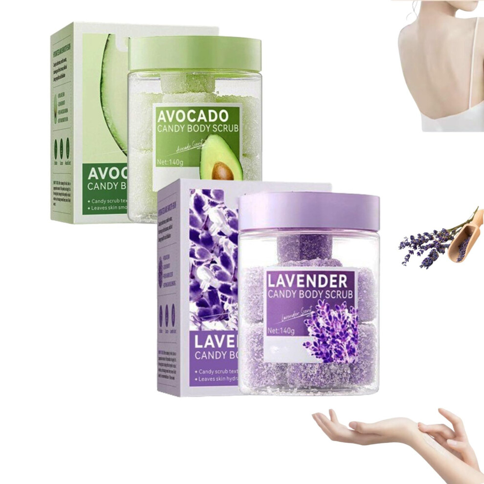 Lavender Avocado Body Scrub For Deep Cleansing, Gentle Exfoliation And Longlasting Skin Glow