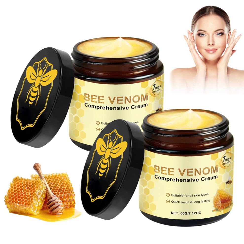 Cream 2Pcs Bee Venom Deep Hydration Antiaging Moisturizer For Face And Body Skin