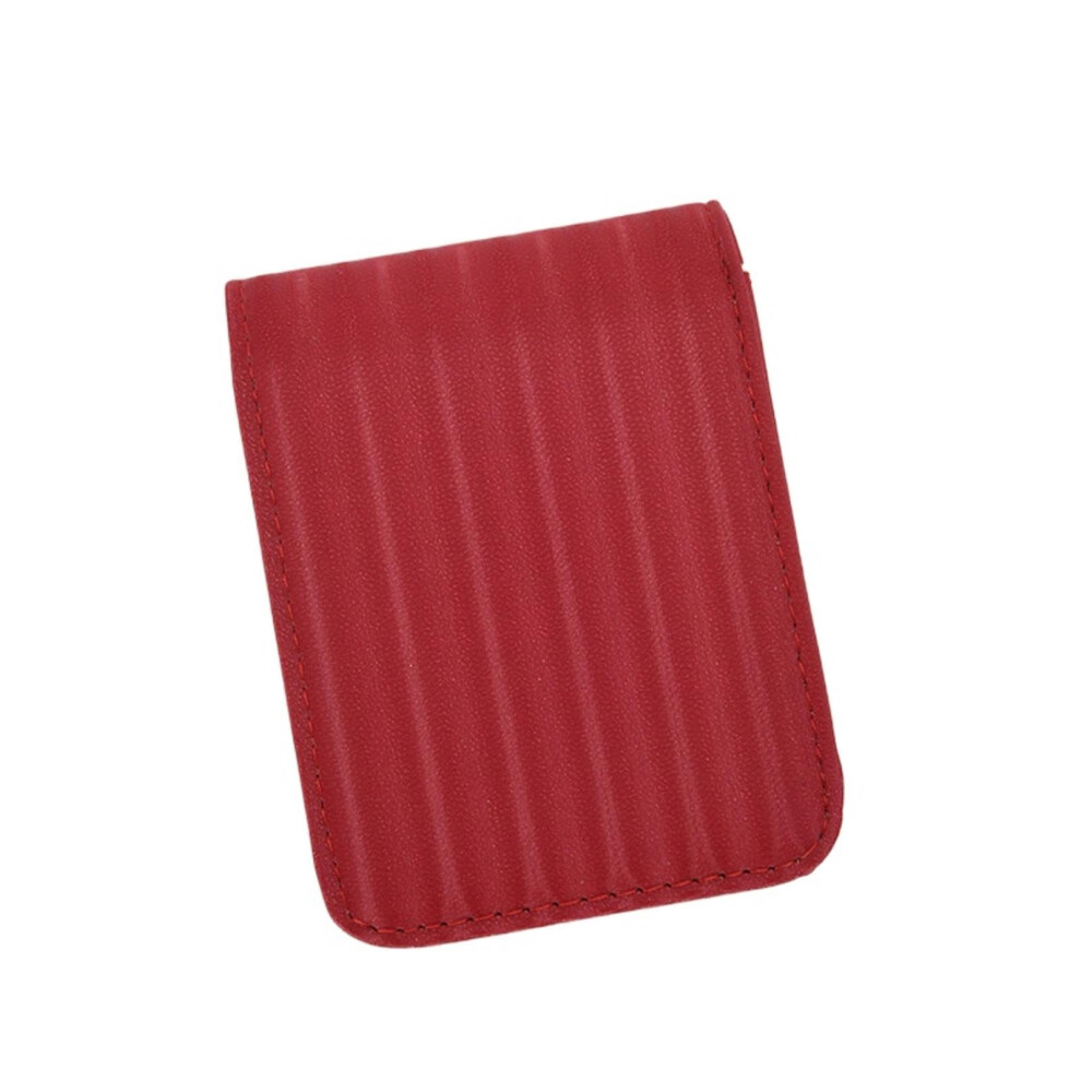 Red Lipstick Organizer Case Pu Leather Travel Makeup Bag With Mirror Holds 23 Lipsticks