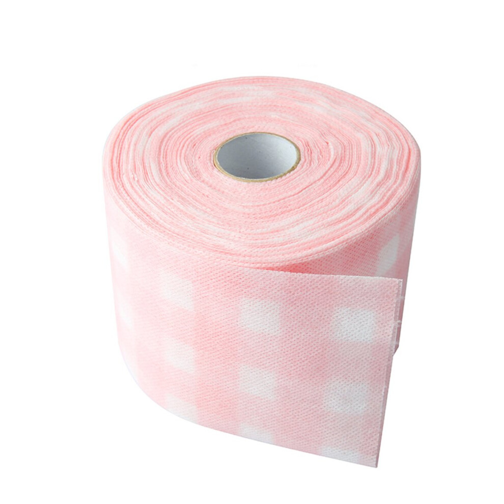 Pink Nail Polish Remover Pads Roll Lint Cotton Wipes For Manicure Cleanup 59Ft Custom Cut