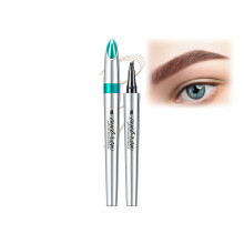 Waterproof 4 Tip Eyebrow Pencil and Microblading Brow Pen, Long Lasting Smudge Proof, 2PCS Red Brown
