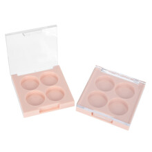 Empty Eyeshadow Palette Set with Lid, Pale Pink Travel Makeup Organizer for MultiUse Storage