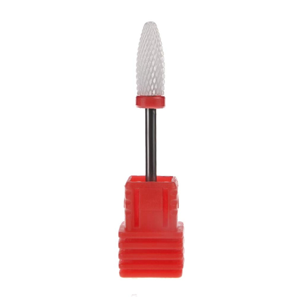 Ceramic Nail Drill Bit Fine Grit for Acrylic and Gel Nails Smooth Finish Professional Manicure Pedicure