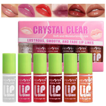 Lip Oil Set with Hydrating Stain and Long Lasting Plumping Gloss, 6 Colors for All Skin Tones