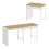 ELECWISH Extendable Dining Table 80-160cm Desk with Storage 2