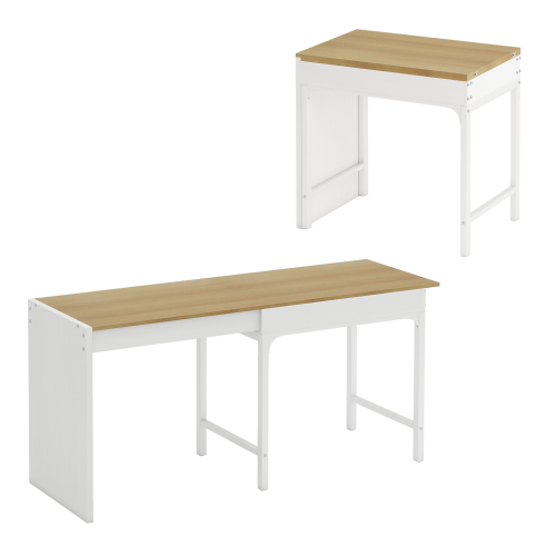 ELECWISH Extendable Dining Table 80-160cm Desk with Storage 1