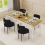 ELECWISH Extendable Dining Table 80-160cm Desk with Storage 4