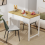 ELECWISH Extendable Dining Table 80-160cm Desk with Storage 10