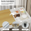 ELECWISH Extendable Dining Table 80-160cm Desk with Storage 7