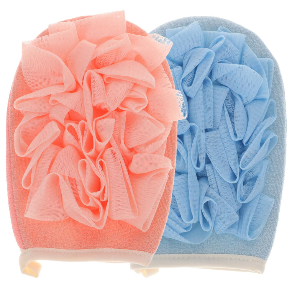 Exfoliating Shower Gloves 2pcs DualSided Body Scrubber Mitts for Deep Clean Dead Skin Removal