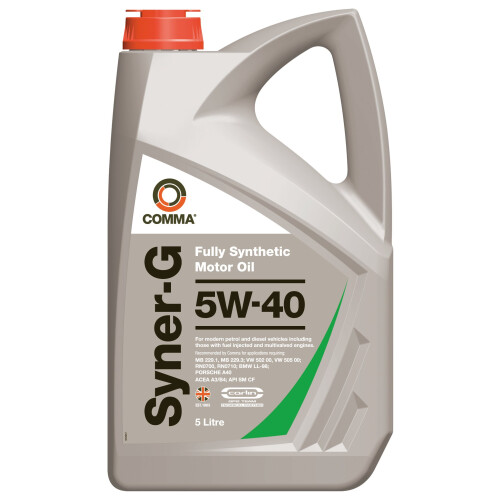 Comma Comma Syner-G 5W40 Fully Synthetic Engine Oil 5L