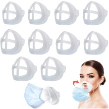 10Pcs 3D Mask Bracket for Makeup Protection and Easy Breathing, Reusable Support Frame