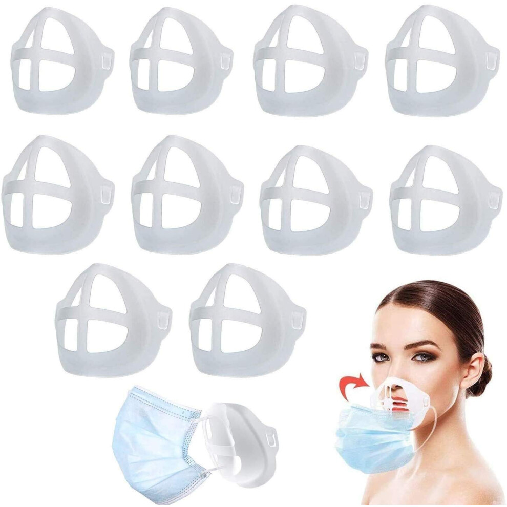 10Pcs 3D Mask Bracket For Makeup Protection And Easy Breathing, Reusable Support Frame 9044945516777