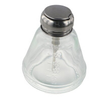 Nail Polish Remover Pump Bottle 180ml Refillable Glass Precision Dispenser for Travel and Makeup