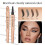 Waterproof Microblading Eyebrow Pencil 4Tip LongLasting SmudgeProof Brow Pen Light Brown 4